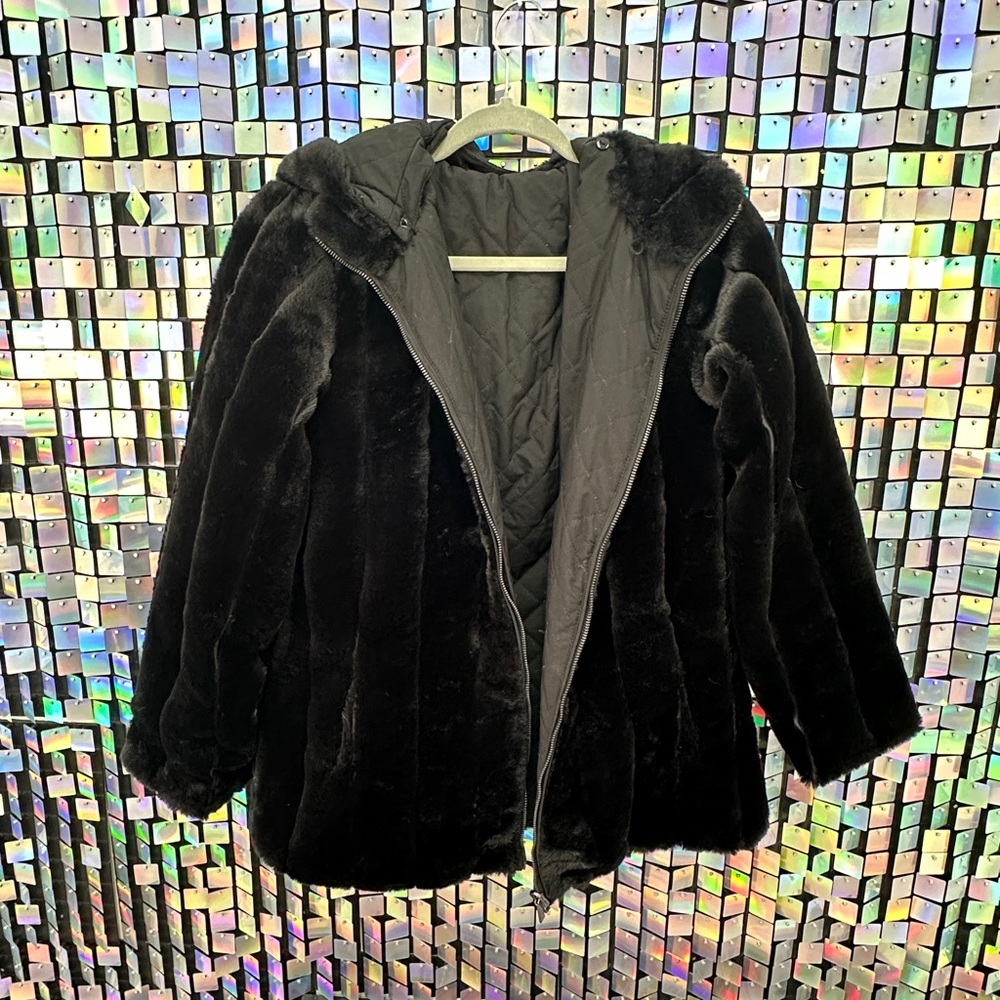 Reversible Faux Fur & Quilted Puffer Jacket